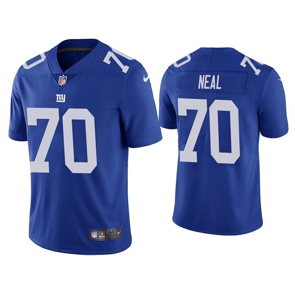 Men's New York Giants #70 Evan Neal Blue Vapor Untouchable Limited Stitched NFL Jersey Men's New York Giants #70 Evan Neal Blue Vapor Untouchable Limited Stitched NFL Jersey